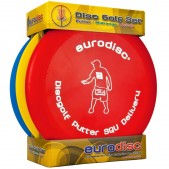 Frisbee Eurodisc Discgolf Set SQU RD/YL/BL